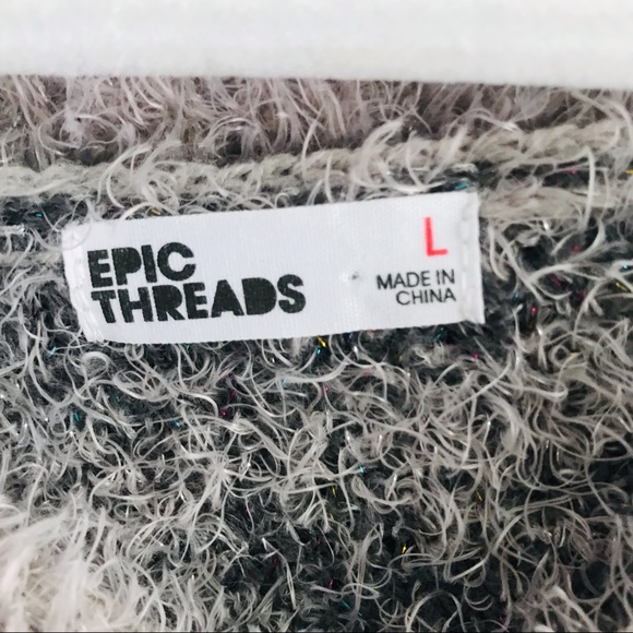 Epic Threads Girls Leopard Print Fuzzy Sweater - Picture 5 of 7